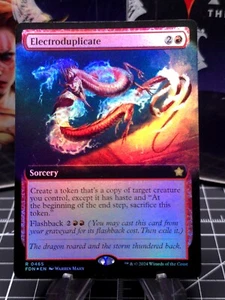 FOIL Electroduplicate (Extended Art) 465 Foil NM MTG Foundations Magic - NM - Picture 1 of 2