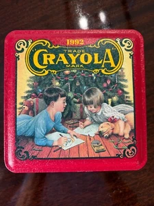 Vintage Limited edition 1992 Crayola Crayon Collectible Holiday tin box - Picture 1 of 7