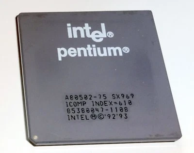 INTEL Pentium P100 A80502-100 MIT PASSIV - KÜHLER ... RETRO - Bild 1 von 3