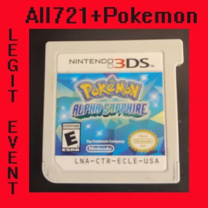 Pokemon Alpha Sapphire Loaded With All 721 Shiny & 120+ Legit Events {New Item} - Picture 1 of 1