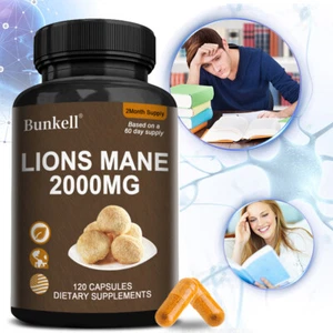 Fungo Lions Mane 2000 mg - Capsule vegane ad alta resistenza con pepe nero - Foto 1 di 13