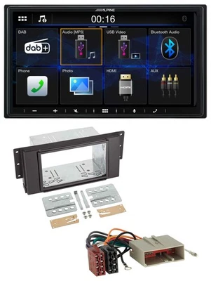 Alpine Bluetooth 2DIN MP3 DAB USB Autoradio für LandRover Freelander 06 - Bild 1 von 4