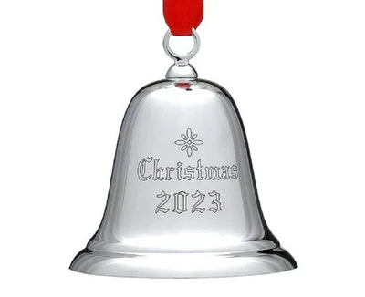 Reed & Barton Christmas 2023 STERLING BELL Ornament 39th Annual NEW in Box - Image 1 of 4