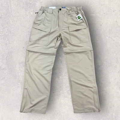 World Wide Sportsman Convertible Cargo Pants Mens Hiking Fishing Beige NEW Foto 1 de 4
