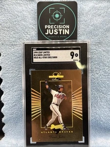 1994 Leaf Limited Gold All Stars #14 David Justice /10000 Atlanta Braves SGC 9 - Picture 1 of 4