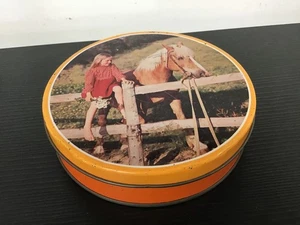 VINTAGE Toffee Tin | Girl & Pony  - Picture 1 of 5