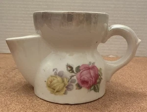 Antique German Porcelain Mustache Shaving Mug Luster IRIDESCENT 3-1/4” Tall - Picture 1 of 7