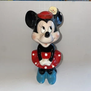 VINTAGE 1960's WALT DISNEY PRODUCTIONS MINNIE MOUSE CERAMIC FIGURINE JAPAN - Picture 1 of 10