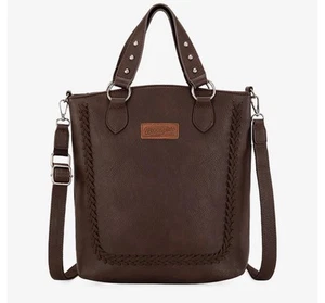 Wrangler Whipstitch Tote zaino convertibile/borsa a tracolla borsa caffè marrone - Foto 1 di 9