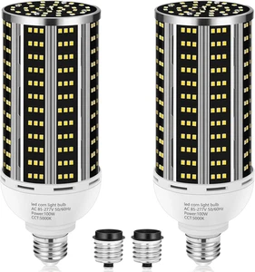 2-Pack 100W LED Corn Light Bulb, 14200LM 5000K E26/E39, Energy-Saving - Picture 1 of 12
