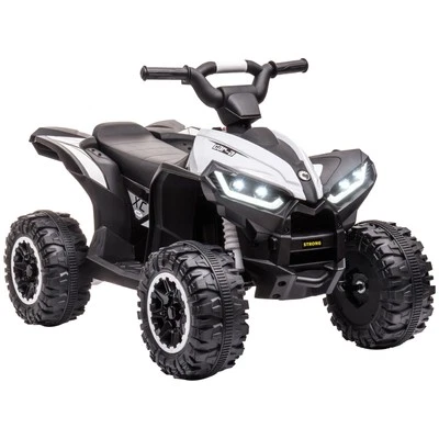 HOMCOM Quad per Bambini 3-5 Anni 12V, 2 Velocità, Ruote con Sospensioni Bianco - Immagine 1 di 4