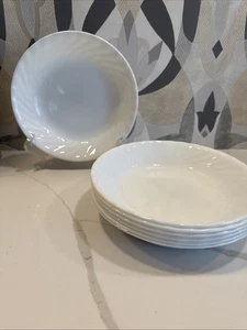 Corelle 20 Unzen VERBESSERUNGEN 8,5" PASTASCHÜSSEL Suppe Eintopf Weiß Wirbel - Bild 1 von 4