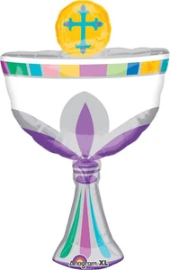 XL 31" Communion Cup Religious Chalice Shape Mylar Foil Balloon Party Decoration - Picture 1 of 1