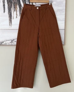 Pantalones L F MARKEY Marrón Nogal Rhys Pierna Ancha Talla 6 8 UK AU $325 - Imagen 1 de 10