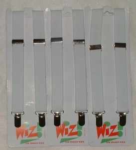 KINDER JUNGEN MÄDCHEN WEISSE HOSENTRÄGER NEU AUF KARTE VERSTELLBAR HERGESTELLT IN UK 4-8 JAHRE - Bild 1 von 1