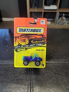 MATCHBOX MB5 JEEP CJ DUNKELLILA "BAD TO THE BONE" mit EINFACHEN SEITEN - Bild 1 von 3