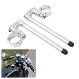 51MM Fork Tube Motorcycle Universal 7/8" Clip-On Handlebar For Cafe Racer - Picture 1 of 11