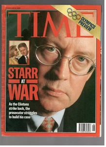 Bill Clinton Monica Lewinsky Ken Starr at War Time Magazine 1998 February 9 - Picture 1 of 1
