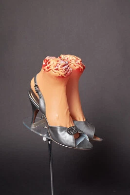 1950s Pin Up Peep Toe Silver Heels Rockabilly  - Image 1 of 4