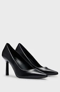 Hugo Boss Pointed-toe pumps in nappa leather Black Brand New Paid $500 - Picture 1 of 9