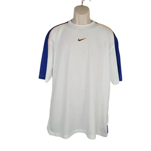 Nike Active T Shirt Mens XL Vintage Y2K Basketball Blue White Yellow Centered - Picture 1 of 9