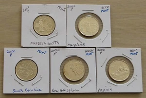 5 2000p Mint State Quarters (L66P11-15) Uncirculated from US mint set - Picture 1 of 4