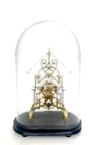 24K English Style Double Compound Rocking Pendulum 8 Day Brass Skeleton Clock - Picture 1 of 9