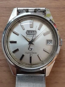 Citizen Crystal Seven ACSS‑52905 Automatic 21 Jewels Silver Dial Watch - Picture 1 of 10