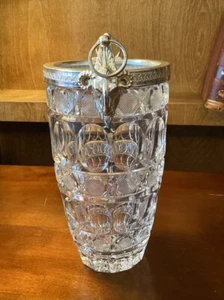 Vintage Mid Century Italian Style Leaded Crystal Rams Head Ice Bucket 1970s RARE - Picture 1 of 19