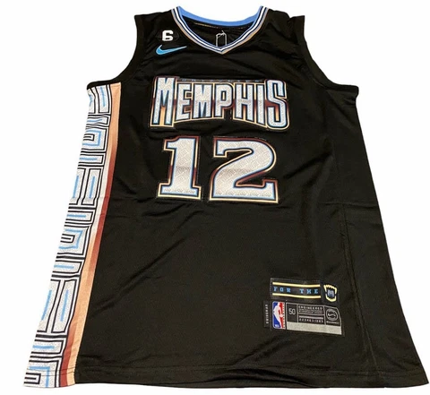 Ja #12 Morant Memphis Grizzlies 2022-2023 City Edition Black Jersey Cover