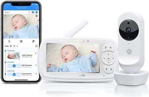 Motorola Ease44CONNECT Wi-Fi Video Baby Monitor with with Power Cables - Picture 1 of 9