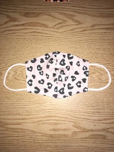 New Lite Pink Animal Print Cotton Face Mask - Picture 1 of 7