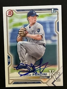 Tarjeta firmada por Shane Panzini 2021 Bowman Draft en persona (IP) autógrafo automático - Imagen 1 de 2