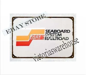 SEABOARD SYSTEM RAILROAD metal tin sign western decor - Picture 1 of 4