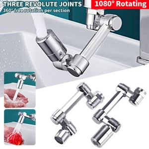 360° Faucet Connector Kitchen Water Tap Extension Swivel Nozzle Attachment - Picture 1 of 14