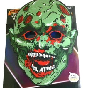Zombie Adult Mask With Light Up Voice Music or Sound Activated Beatsync Unisex - Picture 1 of 8
