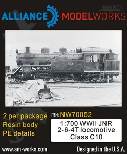 Alliance Model Works 1:700 Zweiter Weltkrieg JNR 2-6-4T Lokomotive Klasse C10 (2 Stück) #NW70052* - Bild 1 von 1