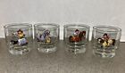 4 Thelwell Equestrian Horse Cartoons, Vintage Juice Glasses, 6 Oz. New!