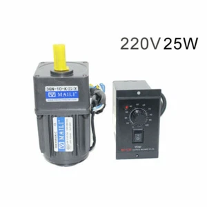 220V 25W AC Gear Motor Electric Motor Variable Speed Controller 1:10 125 RPM/MIN - Picture 1 of 12