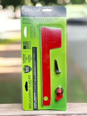 Gibraltar Solar Red MAILBOX FLAG REPLACEMENT KIT Aluminum Post Mounted RF000R06 - Image 1 of 2