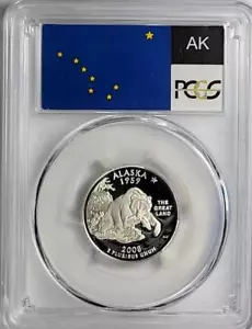 2008 - S Silver Washington Quarter - Alaska - PR70DCAM - The Flag Series - Picture 1 of 2