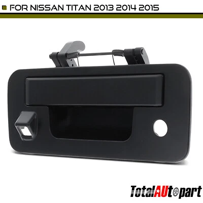 Manija de puerta trasera negra imprimada con cerradura para Nissan TITAN 2013 2014 2015 trasero Foto 1 de 4