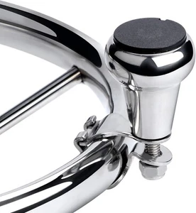 316 Stainless Steel Steering Wheel Knob with Black Plastic Cap Rod for Boat RV  - Picture 1 of 6