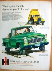 1960 60 IH International Pickup Pick-up Truck große Farbmagazinanzeige - Bild 1 von 1