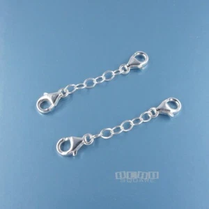 2 Sterling Silber Karabinerverschlüsse Verlängerung, Sicherheitskette, 1,5 (1-1/2) Zoll - Bild 1 von 2