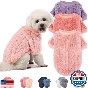 JAMPAYANG Dog Sweater, 3 Pack, Small, Polyester, Pink, Purple, Rose Red, Warm - Picture 1 of 5