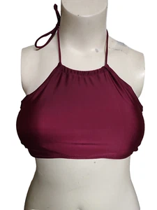 SHEIN Women's Bikini Swim Halter Style Deep Wine 5x (fits like a 1x) - Picture 1 of 3