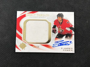 2010-11 UD ULTIMATE JARED COWEN ROOKIE DEBUT THREADS JERSEY AUTO #ed 13/50 - Picture 1 of 2