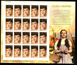 EE. UU. 2006 Sc #4077 39¢ Judy Garland Legend of Hollywood - hoja de 20 MNH - Imagen 1 de 2