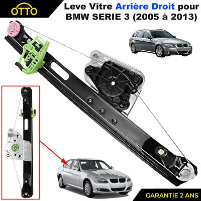 PARTSLINE BMW E90 E91 Serie 3 Touring Mecanisme de leve vitre Arriere Droit = 51357140590